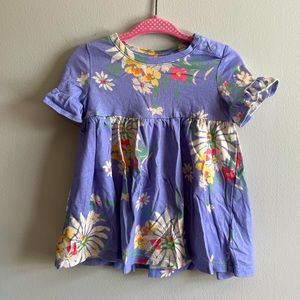 EUC Gap Baby Girl Floral Purple Cotton Dress